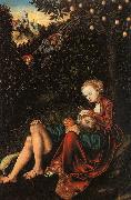 Lucas  Cranach Samson and Delilah oil